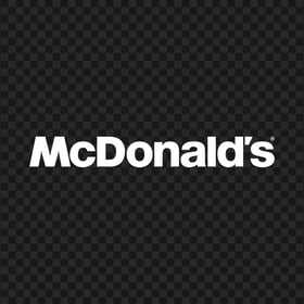 HD White McDonalds Official Text Brand Logo PNG Image
