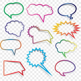 Creative Thought Bubbles Thinking Speech Clipart