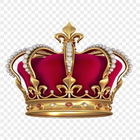 HD Real Gold And Red King Crown PNG