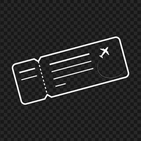 Airline Outline White Ticket Icon Logo PNG