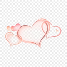 Group Of Cute Pink Hearts PNG