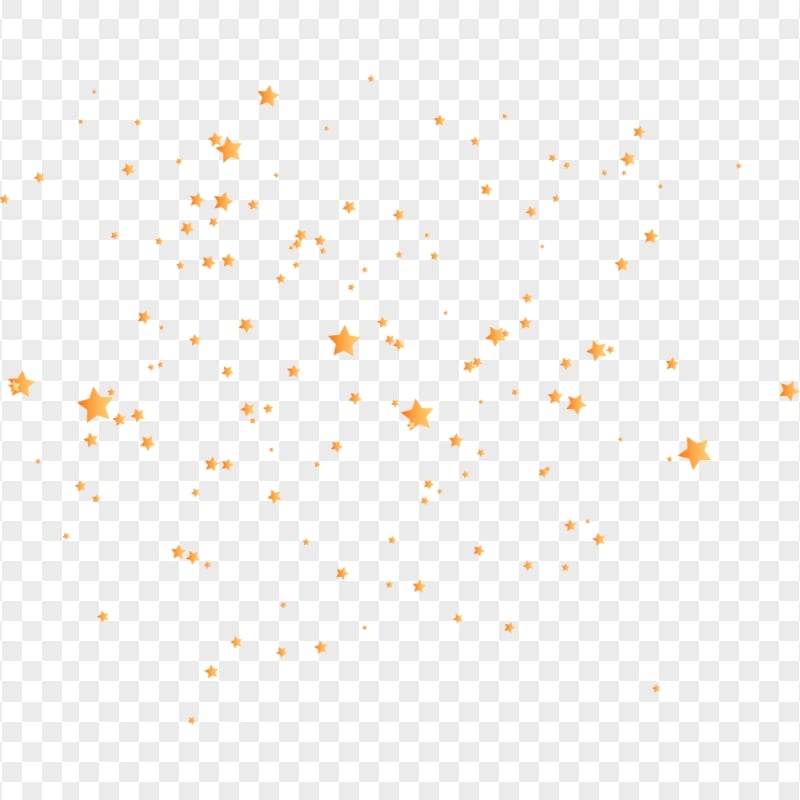 Orange Floating Stars HD Transparent PNG