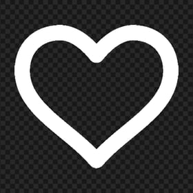 Heart White Button Icon PNG IMG