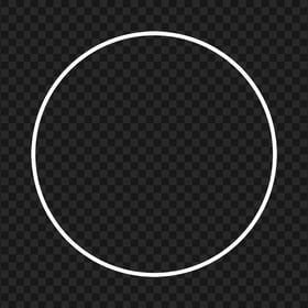 White Outline Circle Transparent Background