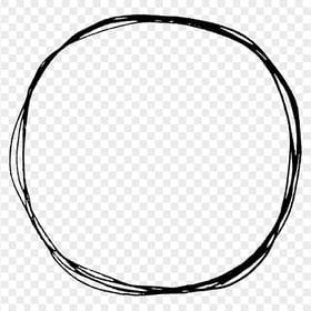 Doodle Pencil Sketch Drawing Black Circle PNG