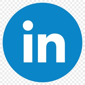 HD Vector Blue Linkedin Round Icon PNG