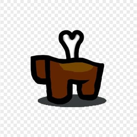 HD Crewmate Among Us Brown Character Bone PNG