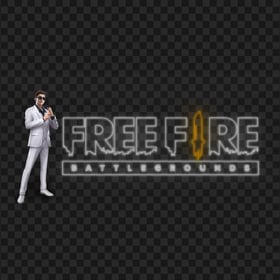 HD Skyler Character With Free Fire Neon Logo PNG
