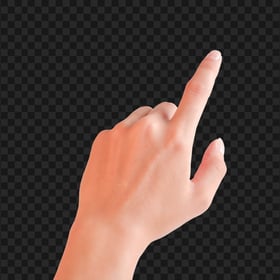 Left Hand Finger Click Transparent Background