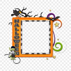 Cartoon Halloween Photo Frame PNG IMG