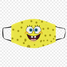 HD Cartoon Spongebob Face Mask Happy Character PNG