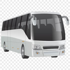 White cartoon illustration bus