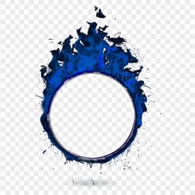 HD Ring Of Blue Fire Circle PNG