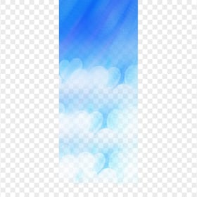 HD Sky Bokeh Blue Heart Effect PNG