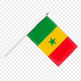 Senegal Paper Small Flag Pole HD PNG