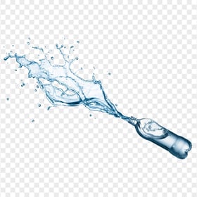 HD Plastic Bottled Water Splash PNG