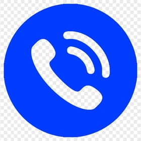 HD Blue Round Circle Phone Icon Transparent PNG