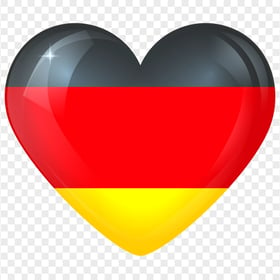 HD Germany Deutschland Flag On Heart Love PNG