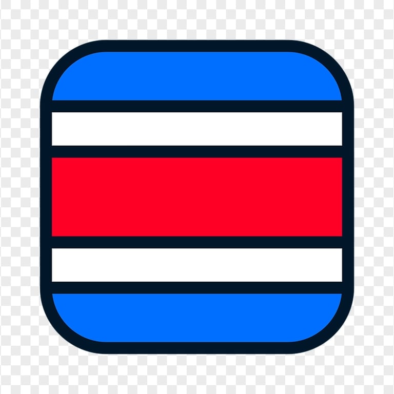 Vector Square Costa Rica Flag Icon PNG Citypng