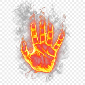 HD Flaming Hand Fire Flame PNG