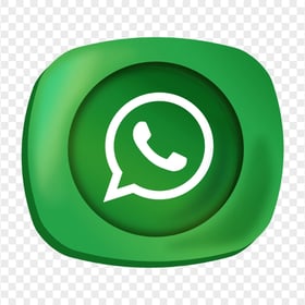 HD 3D Style Vector Button Whatsapp Wtsp Wa Logo Icon PNG