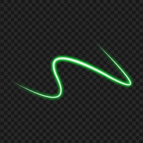 HD Green Glowing Neon Wavy Line PNG