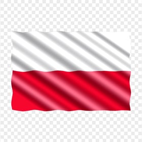 Poland POL Illustration Waving Flag PNG