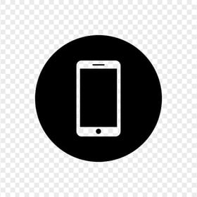 HD Black Round Circle Modern Smartphone Icon Transparent PNG