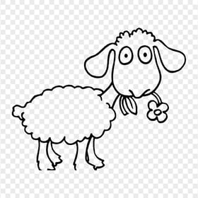 Outline Cartoon Cute Sheep PNG IMG