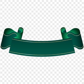 Green & Gold Graphic Banner Ribbon HD PNG