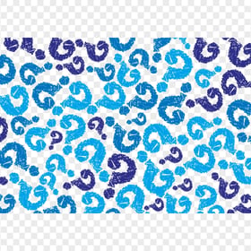 Blue Questions Marks Pattern PNG