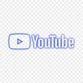 HD Blue Neon Aesthetic Youtube YT Logo PNG