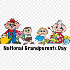 National Grandparents Day Cartoon Family