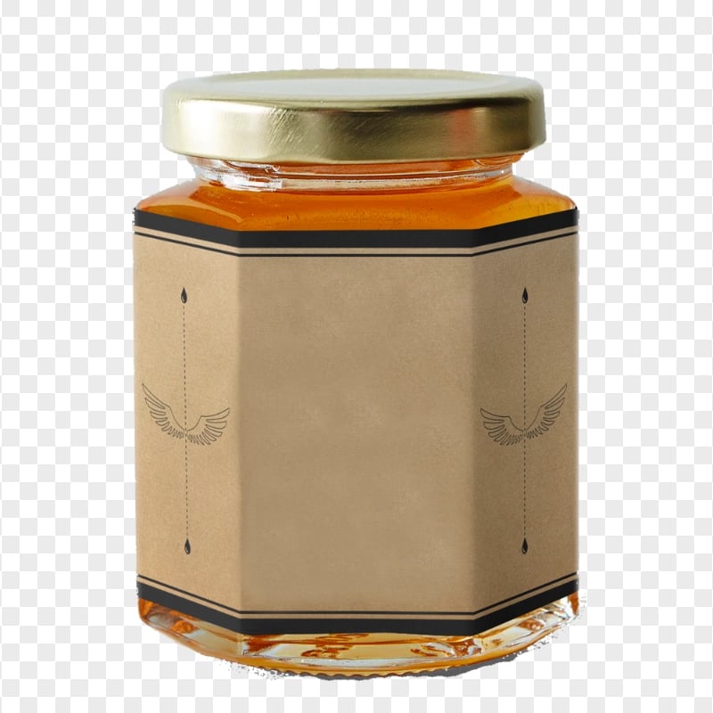 HD Honey Jar Bottle Mockup PNG