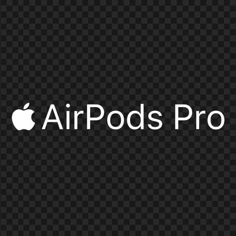 White Apple Airpods Pro Logo