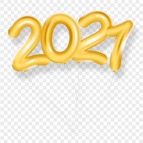 HD Gold 2021 Clipart Text Balloons Flying Logo PNG