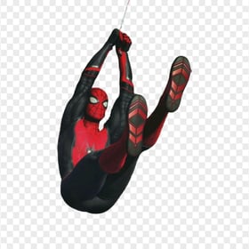HD Black Spiderman Flying Realistic PNG