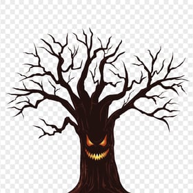 Scary Monster Spooky Halloween Illustration Tree HD PNG
