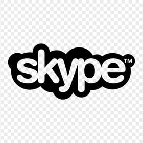 Black Skype Logo PNG