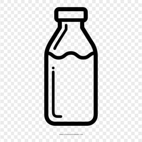 Transparent HD Water Milk Liquid Bottle Black Icon