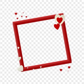 HD Valentines Day Love Red Frame PNG