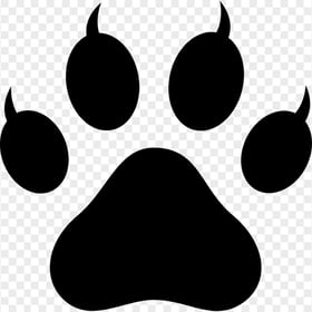 Animal Black Paw Print HD Transparent Background