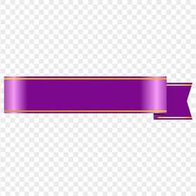 HD Purple & Gold Graphics Ribbon Banner PNG