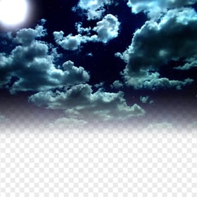 HD Night Clouds & Moon Background Transparent Background