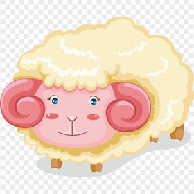 Cute Sheep Vector Illustration Cartoon