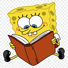 HD Spongebob Sitting Read Books Charactrer Transparent PNG