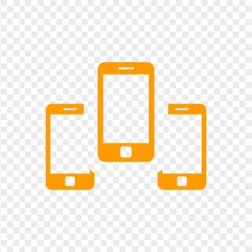 HD Three Orange Smartphone Icon Transparent PNG