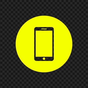 HD Yellow Round Circle Modern Smartphone Icon Transparent PNG