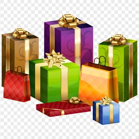 Collection Of Wrap Gift Boxes Illustration PNG IMG
