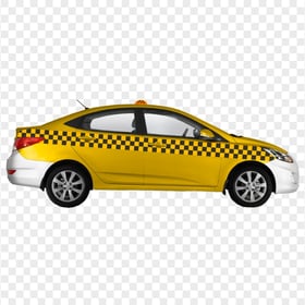 HD Yellow Real Taxi Cab Auto Car PNG